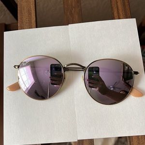 Round violet RayBan sunglasses